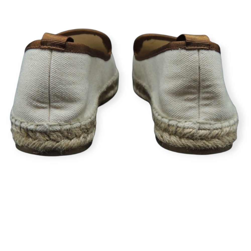 FENDI‎ Cream/Brown Espadrille Flats Size 5 - Picture 3 of 8